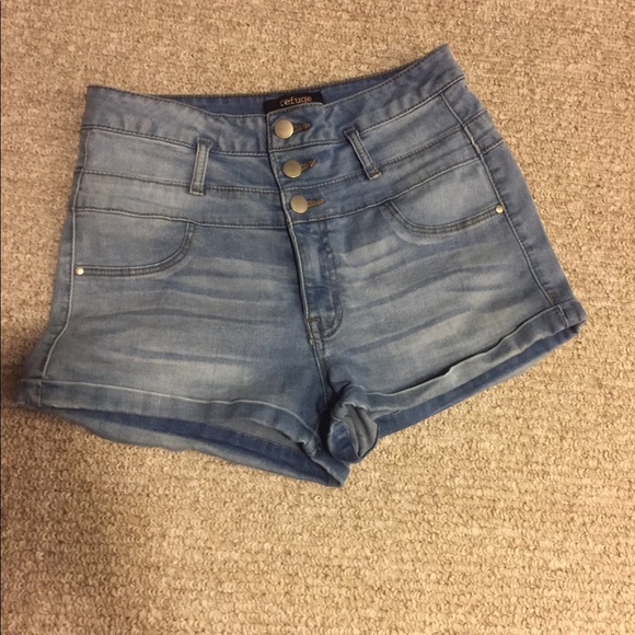 Charlotte Russe Pants - Charlotte Russe button up high waisted jean shorts